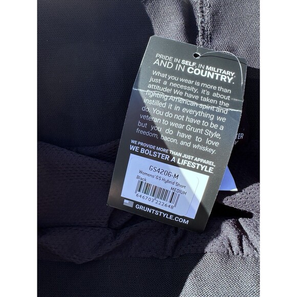 NEW Grunt Style Agility Hybrid Shorts 3” Black Lined Women’s Medium Activewear - Picture 5 of 7